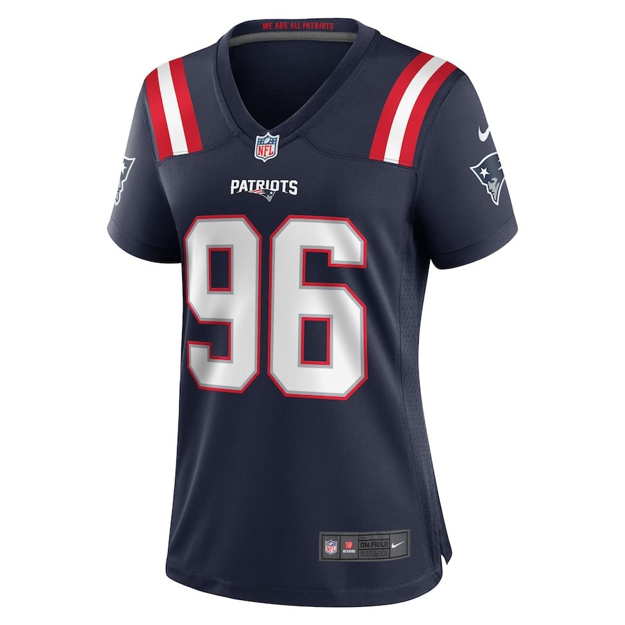 Sam Roberts 96 New England Patriots Game Navy NFL Jersey Women's