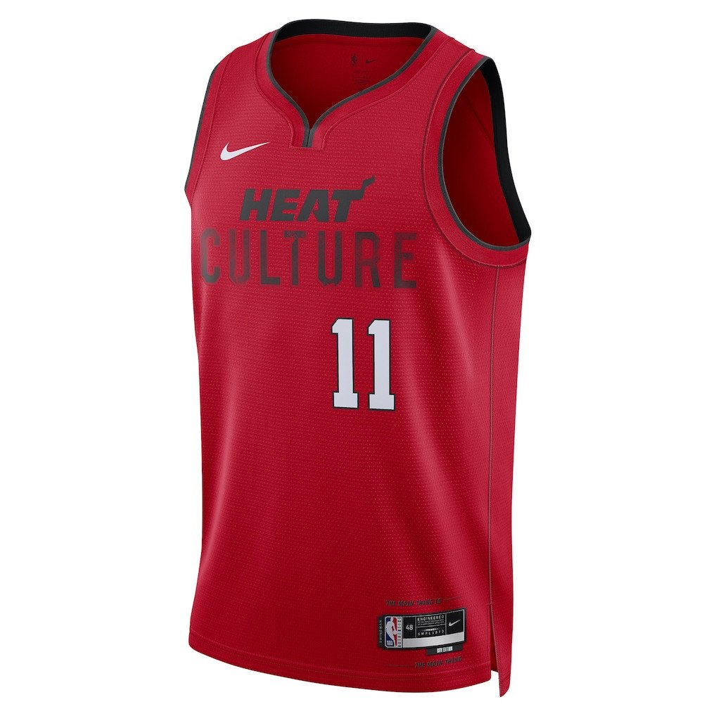 Jaime Jaquez Jr. 11 Miami Heat Unisex 2024/25 Swingman Player City Edition Red NBA Jersey Unisex