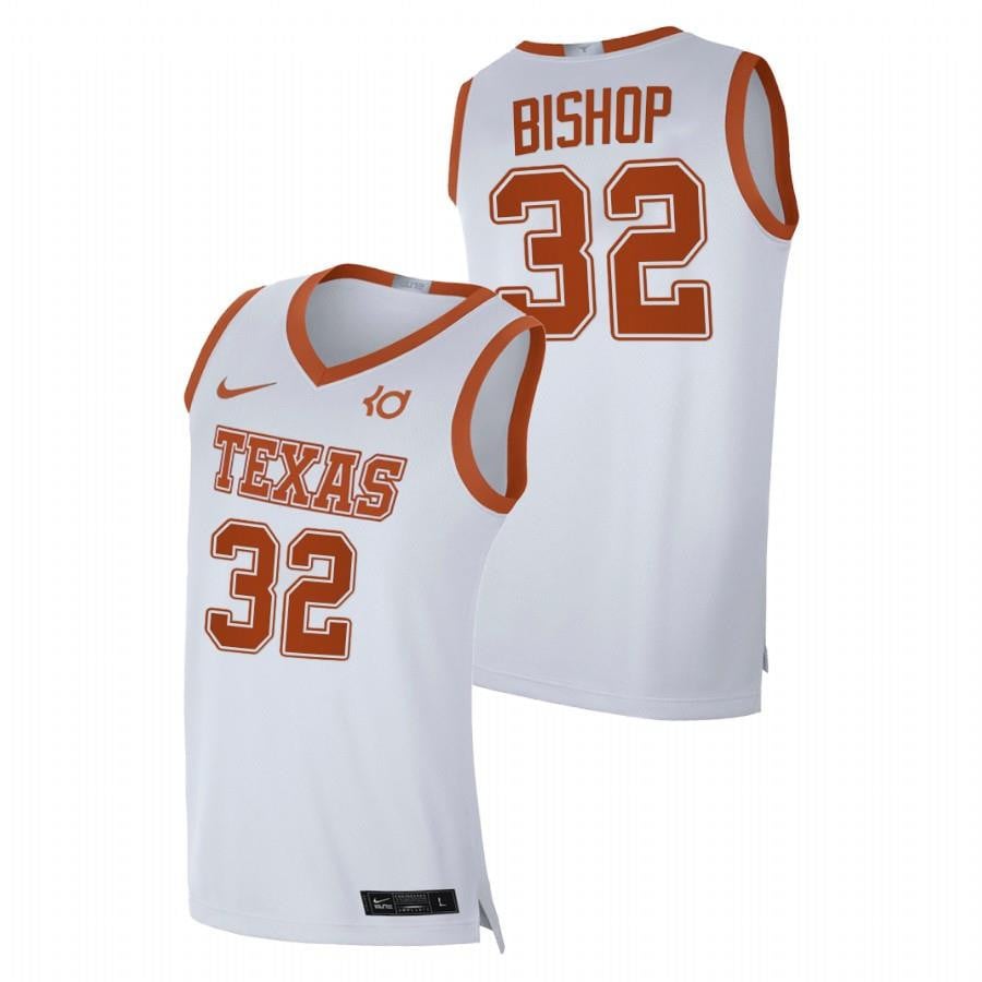 Texas Longhorns Christian Bishop 3 White Player Limited 2023 Top Transfers NCAA Jersey Men's
