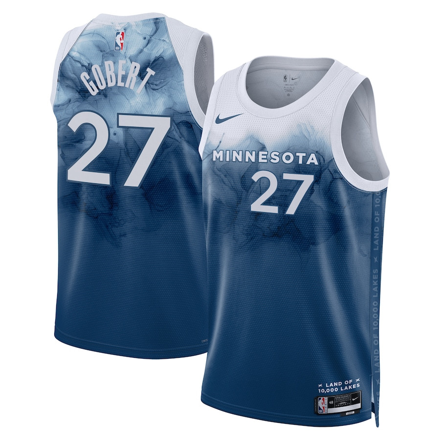 Rudy Gobert 27 Minnesota Timberwolves 2023/24 City Edition Swingman Blue NBA Jersey Men's