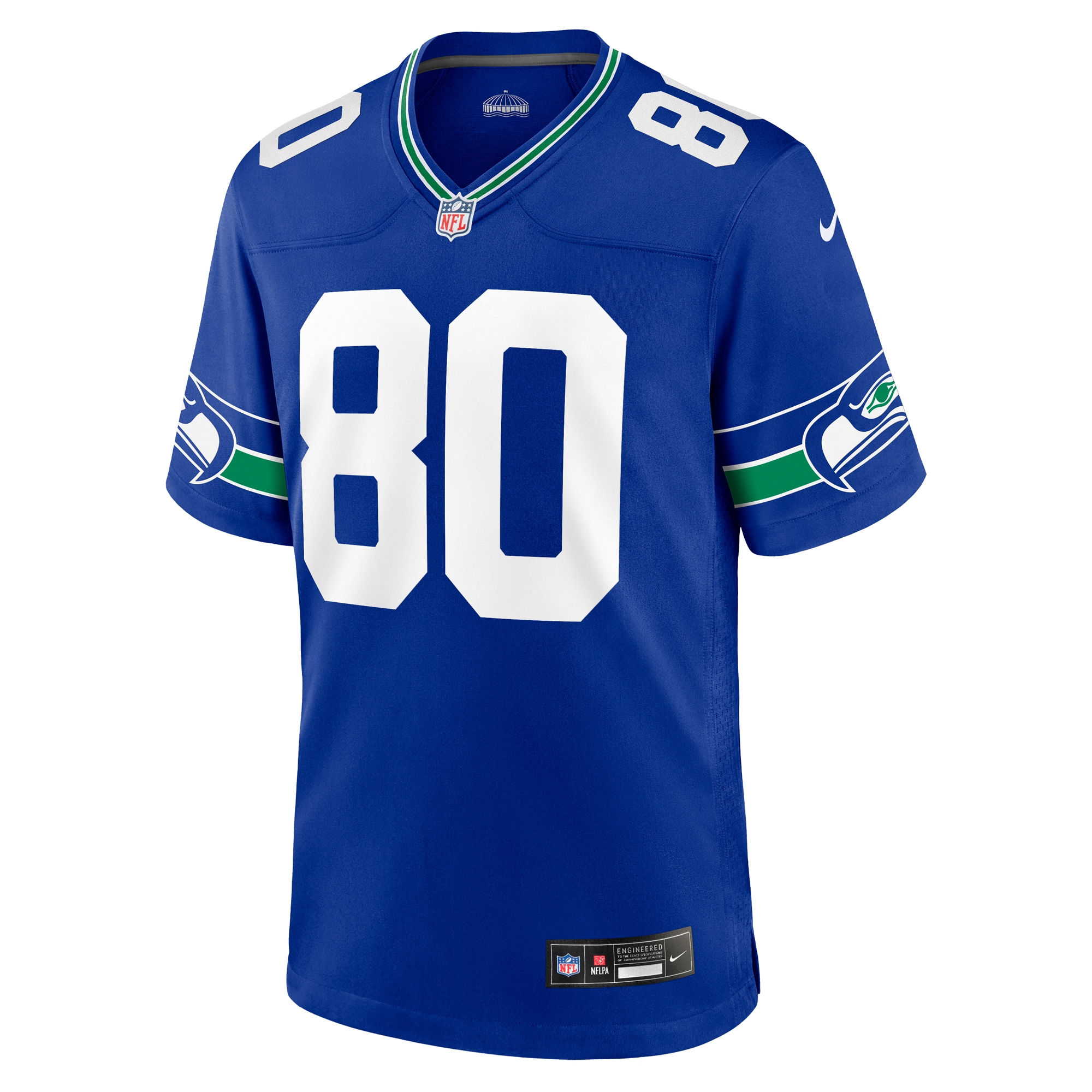 Seattle Seahawks Steve Largent Royal Throwback Retired Player Game NFL Jersey Men's
