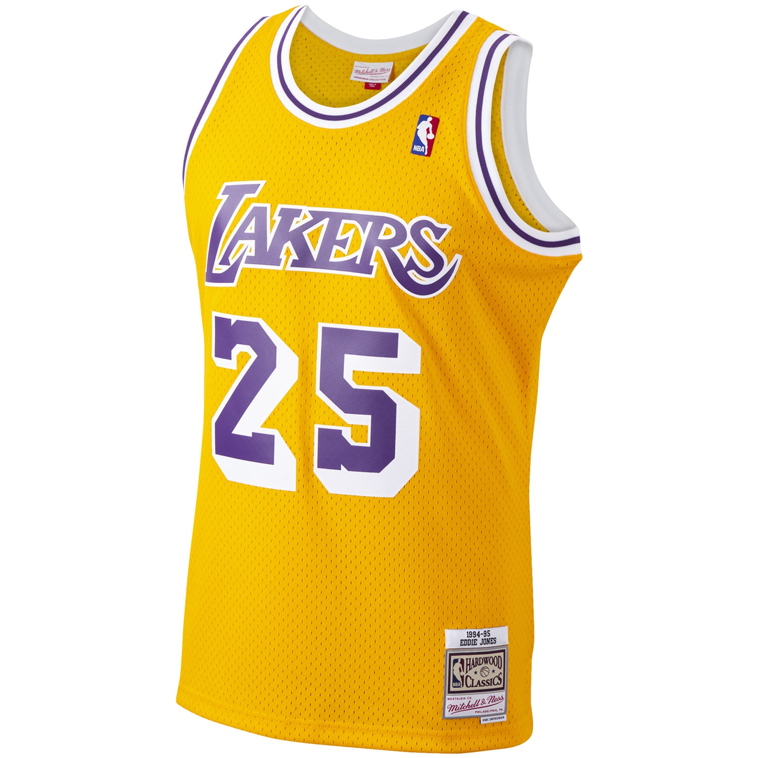 Mitchell Ness Ed Jones Gold Los Angeles Lakers 1994-95 Hardwood Classics Swingman Player NBA Jersey Men's
