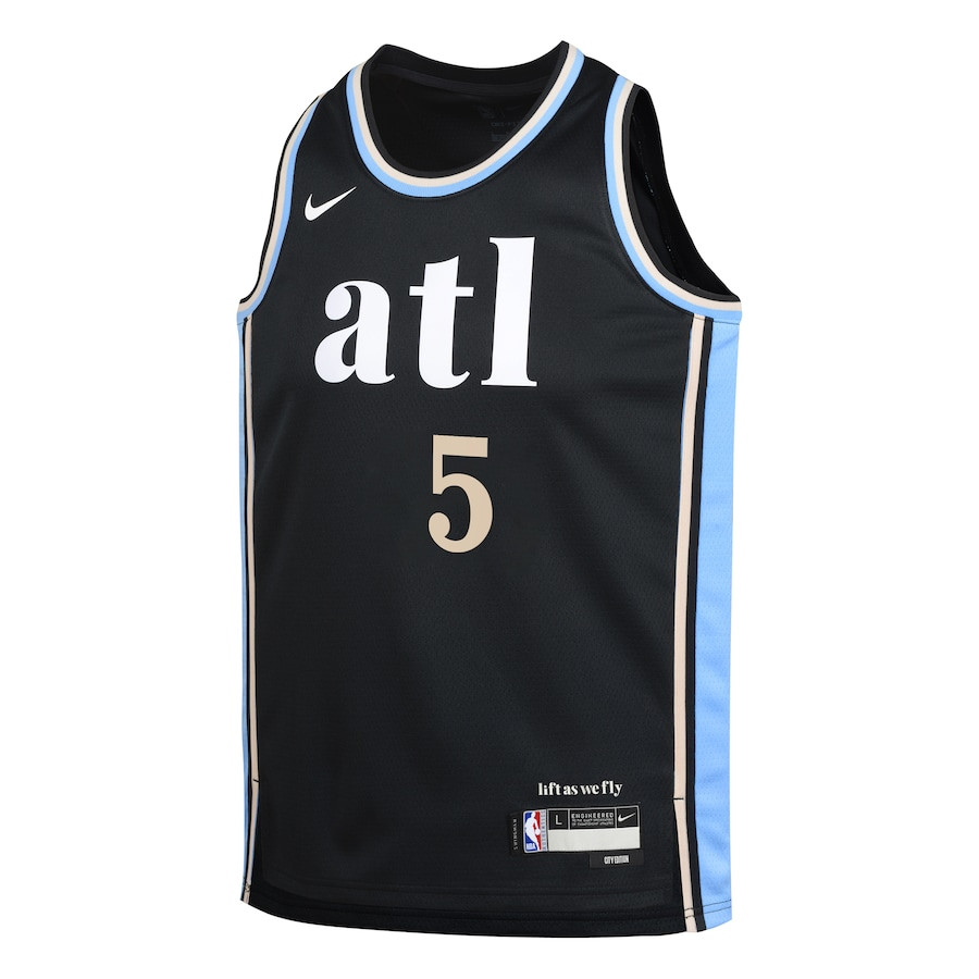 Dejounte Murray 5 Atlanta Hawks 2023/24 City Edition Swingma Black NBA Jersey Youth