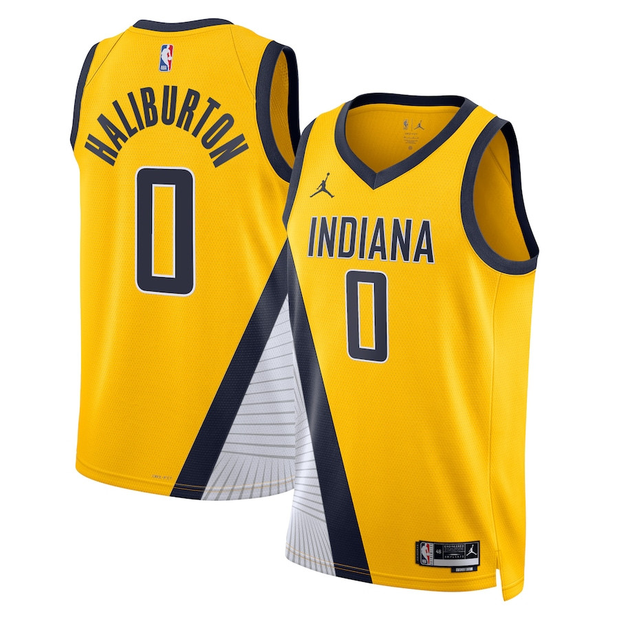 Tyrese Haliburton 0 Indiana Pacers Unisex Swingman Statement Edition Gold NBA Jersey Unisex