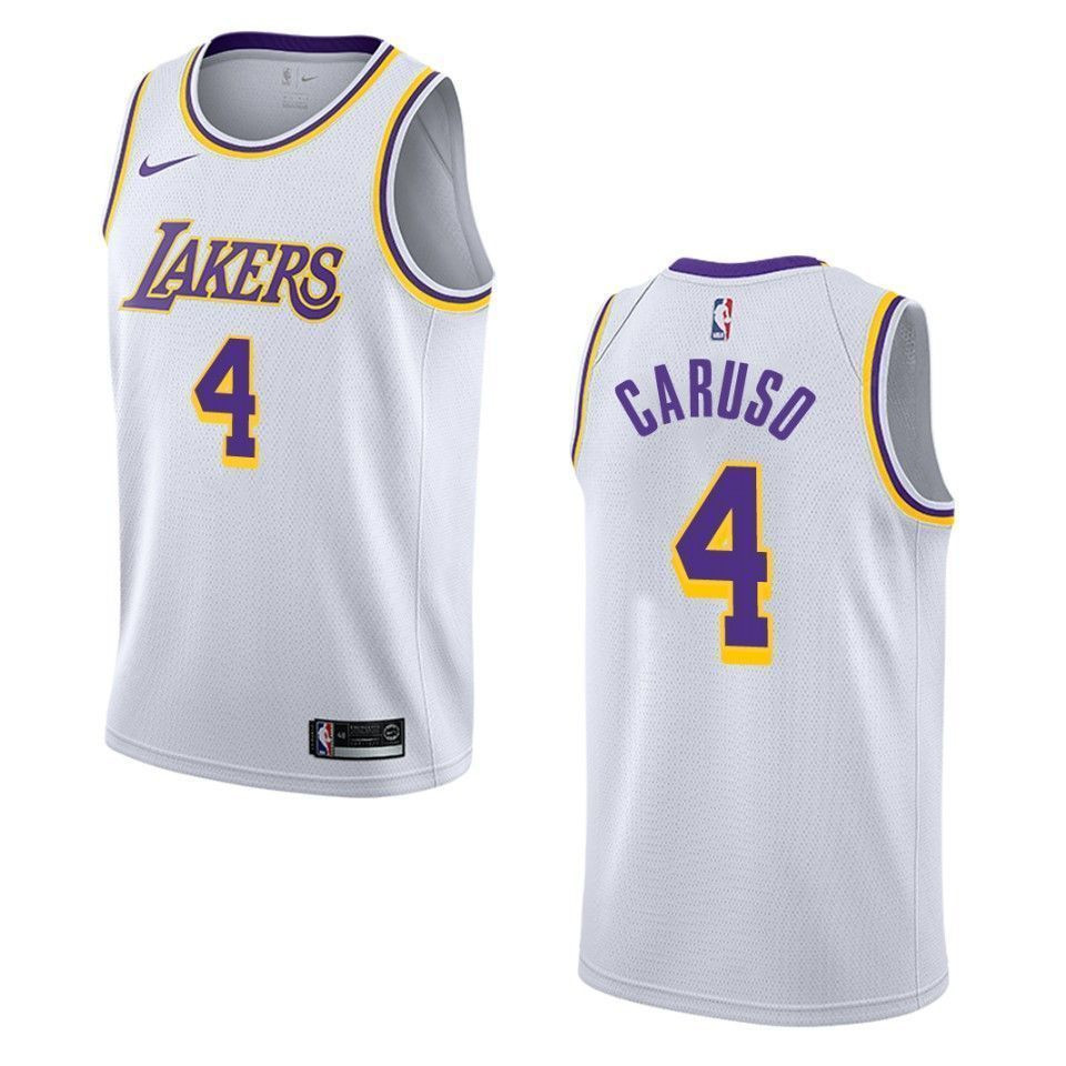 Los Angeles Lakers 4 Alex Caruso Association Swingman White NBA Jersey Men's
