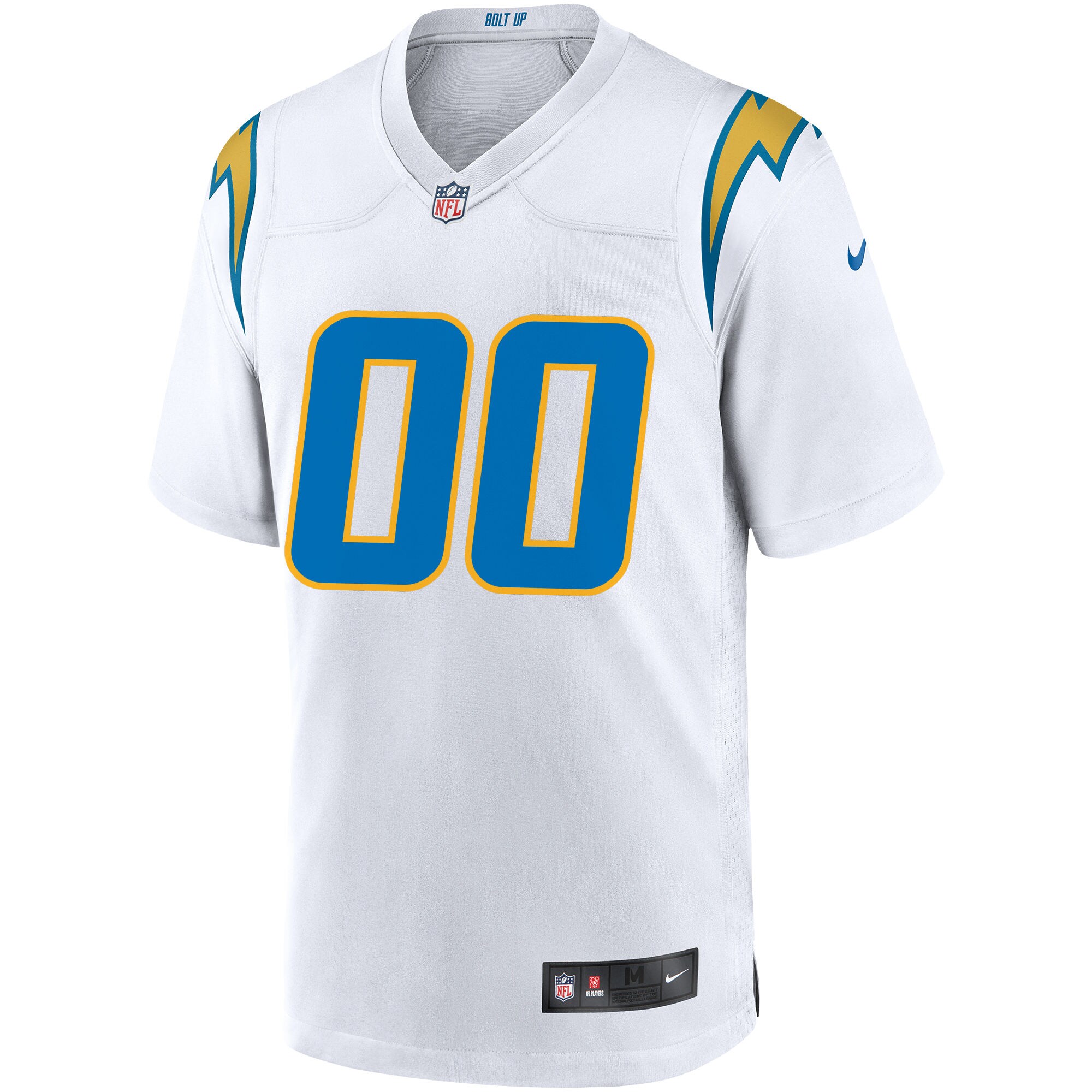 Los Angeles Chargers White Custom Game NFL Jersey Men's