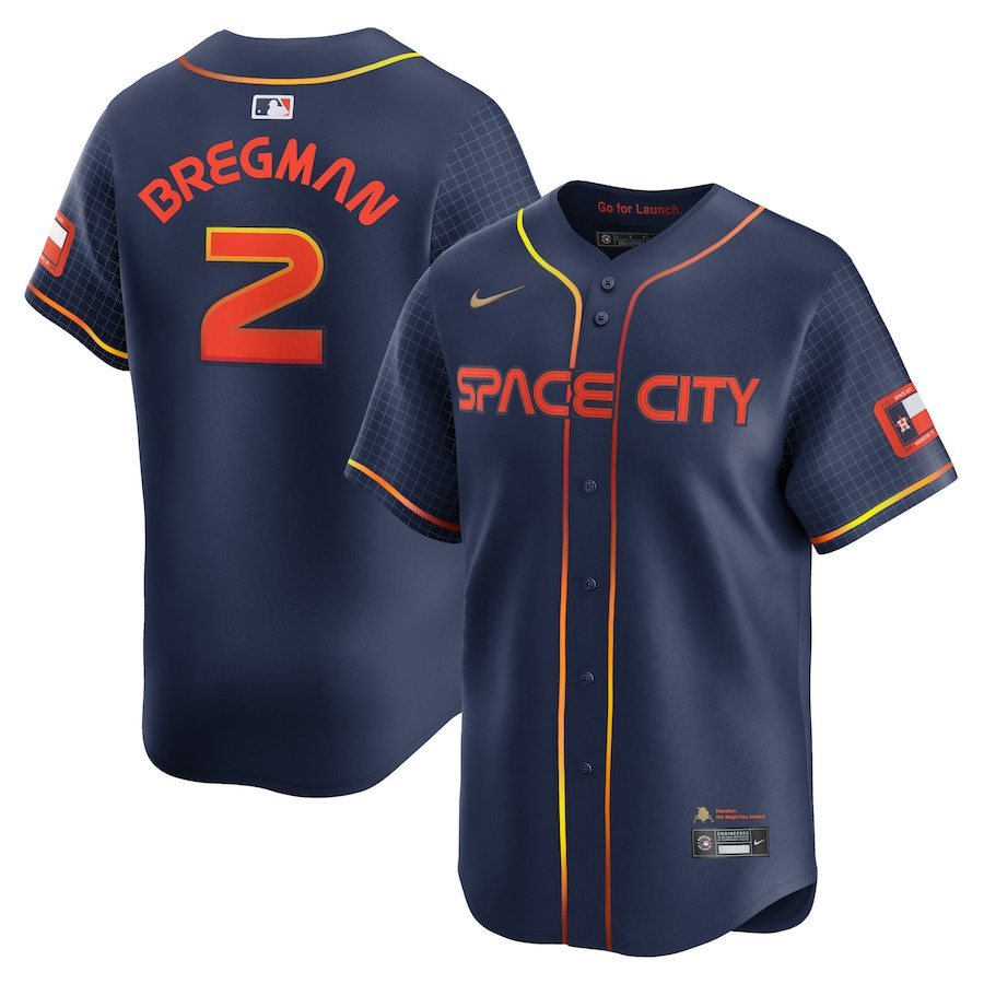 Alex Bregman 2 Houston Astros City Connect Limited Navy MLB Jersey Men's