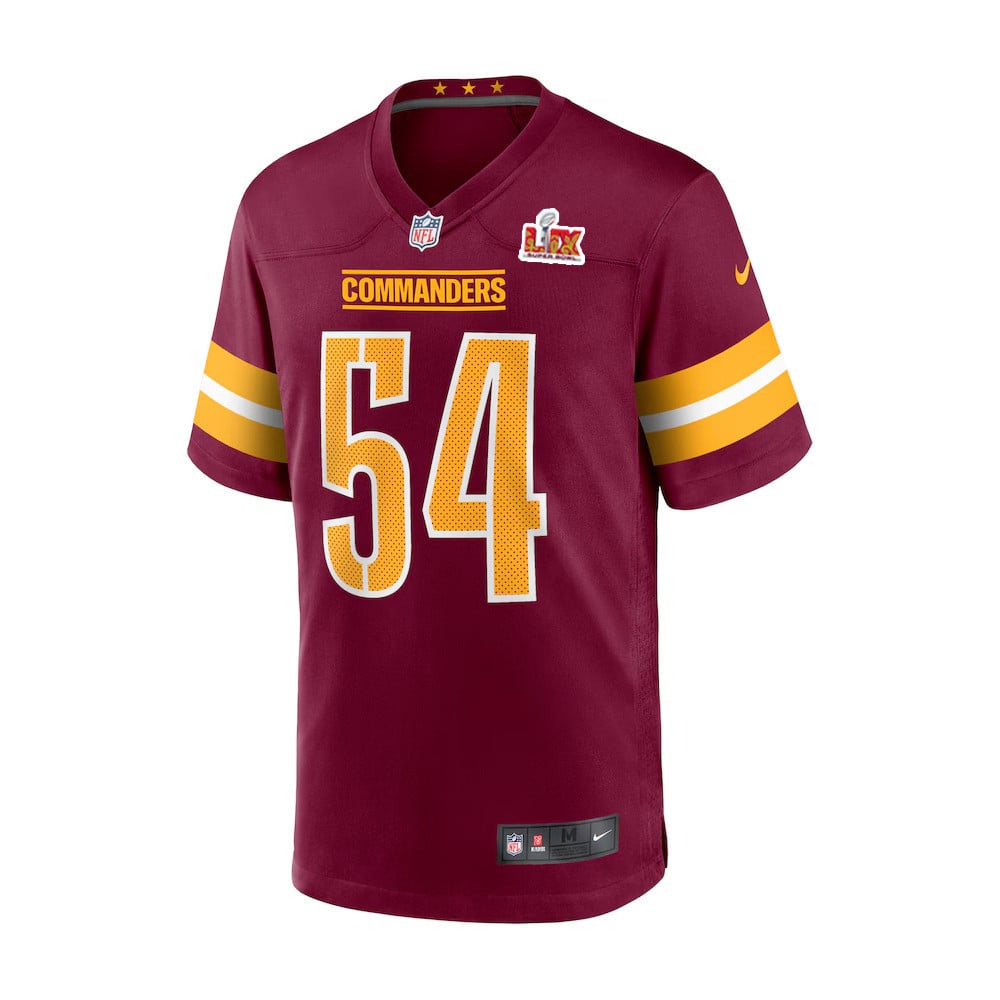 Bobby Wagner #54 Washington Commanders Super Bowl LIX Burgundy NFL Jersey Youth
