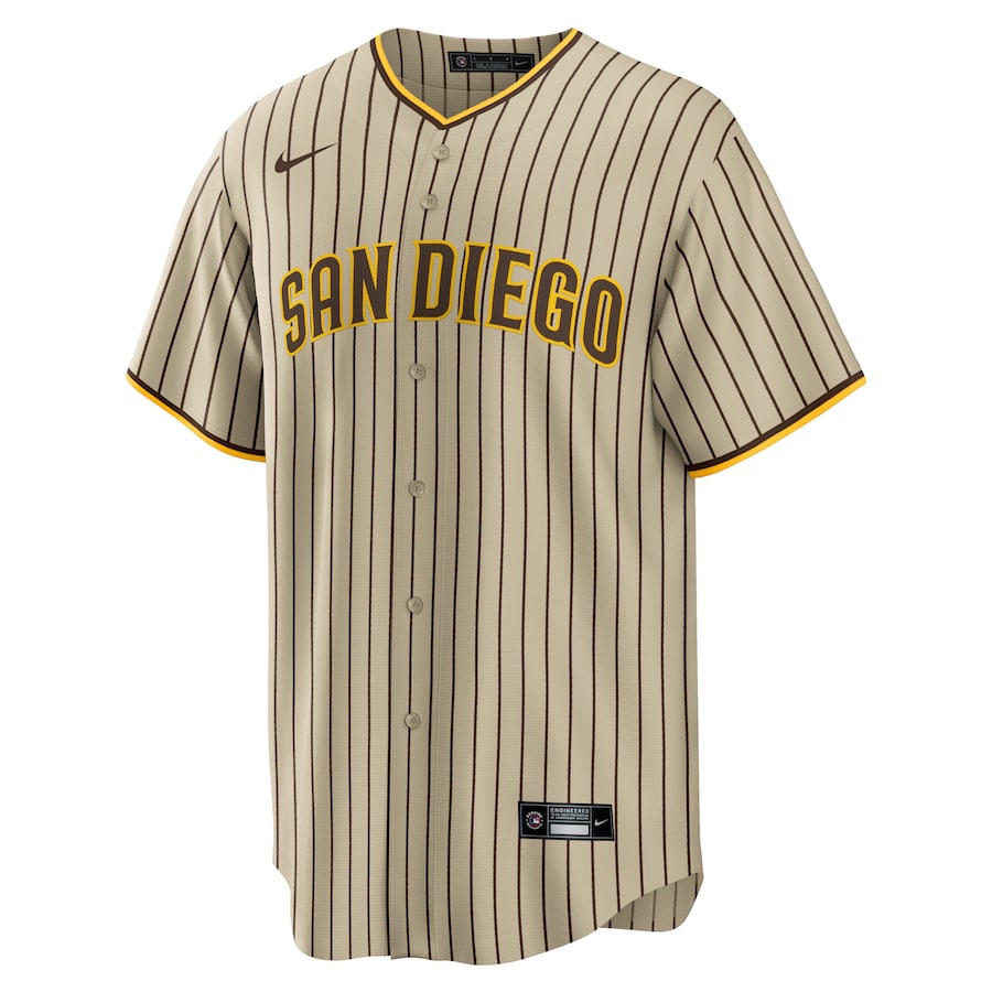 San Diego Padres Custom Alternate Tan MLB Jersey Men's
