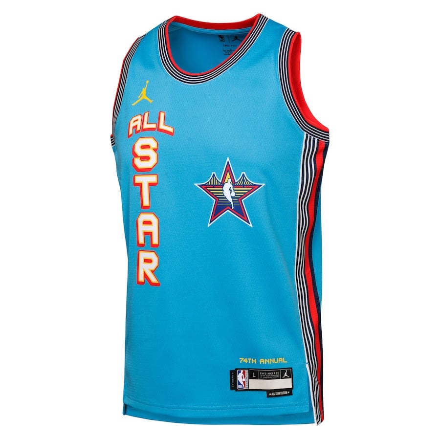 Stephen Curry 30 All Star Swingman Tea Light Blue NBA Jersey Youth