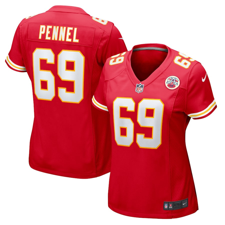 Mike Pennel 69 Kansas City Chiefs Game Red NFL Jersey Women's