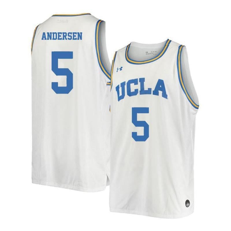 5 Jerime Anderse White Retro Elite UCLA Bruins NCAA Jersey Men's