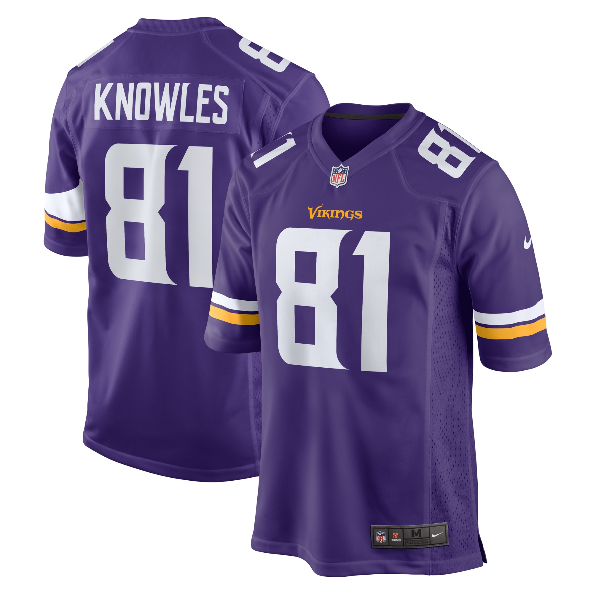 Minnesota Vikings Malik Knowles Purple Team Game NFL Jersey Men's