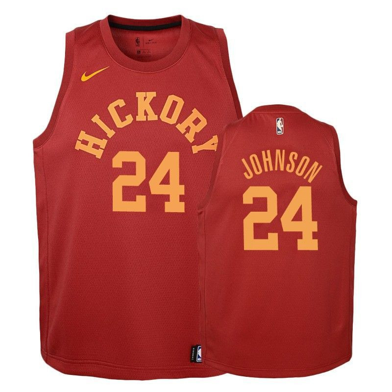 Indiana Pacers Alize Johnson 24 Hardwood Classics Red NBA Jersey Youth