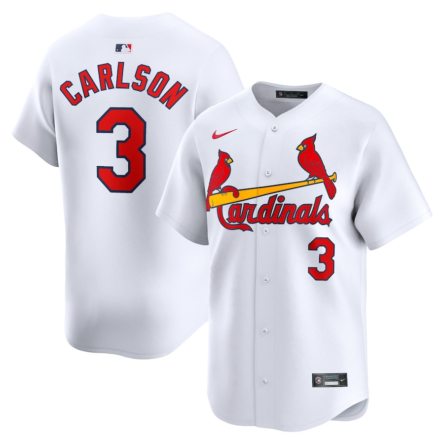 Dylan Carlson 3 St. Louis Cardinals Home Limited White MLB Jersey Men's