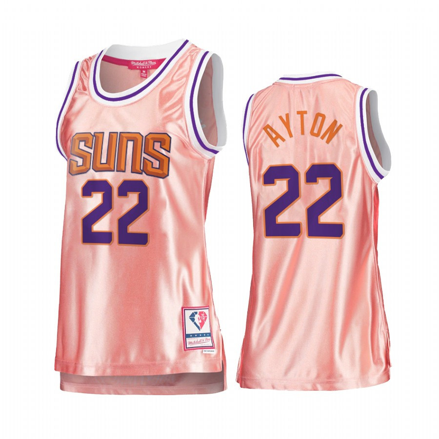 Phoenix Suns Deandre Ayton 22 Rose Gold Pink 75th Anniversary NBA Jersey Women's