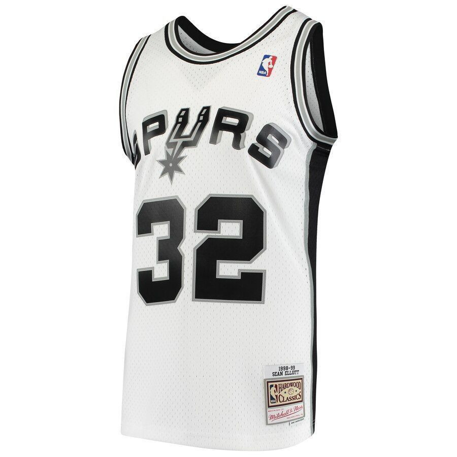 Sean Elliott San Antonio Spurs Mitchell Ness 1998-99 Hardwood Classics Swingman White NBA Jersey Men's