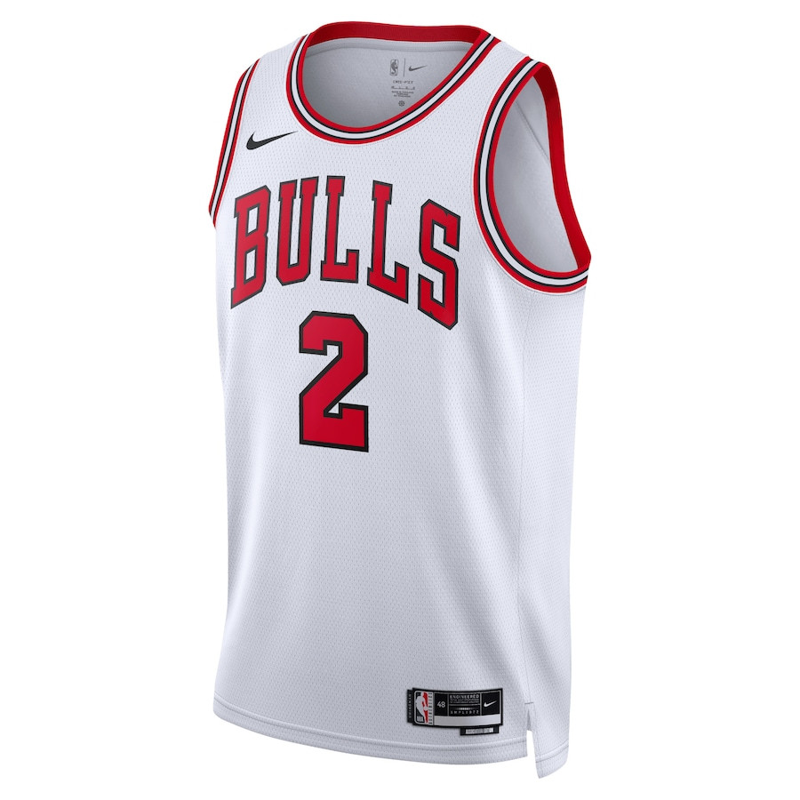 Lonzo Ball 2 Chicago Bulls Unisex Swingman Association Editio White NBA Jersey Unisex