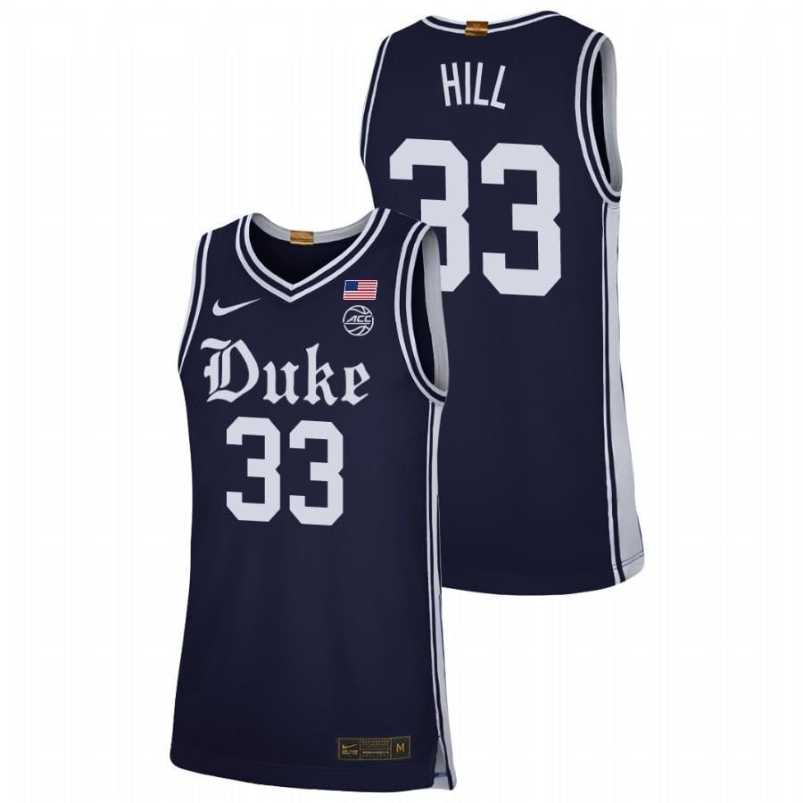 Grant Hill 33 Duke Blue Devils Navy Alternate Brotherhood NCAA Jersey Men's