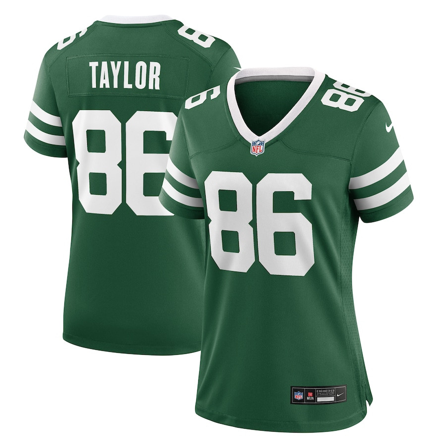 Malik Taylor 86 New York Jets Team Game Legacy Green NFL Jersey Women's