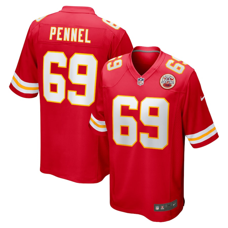 Mike Pennel 69 Kansas City Chiefs Game Red NFL Jersey Men's