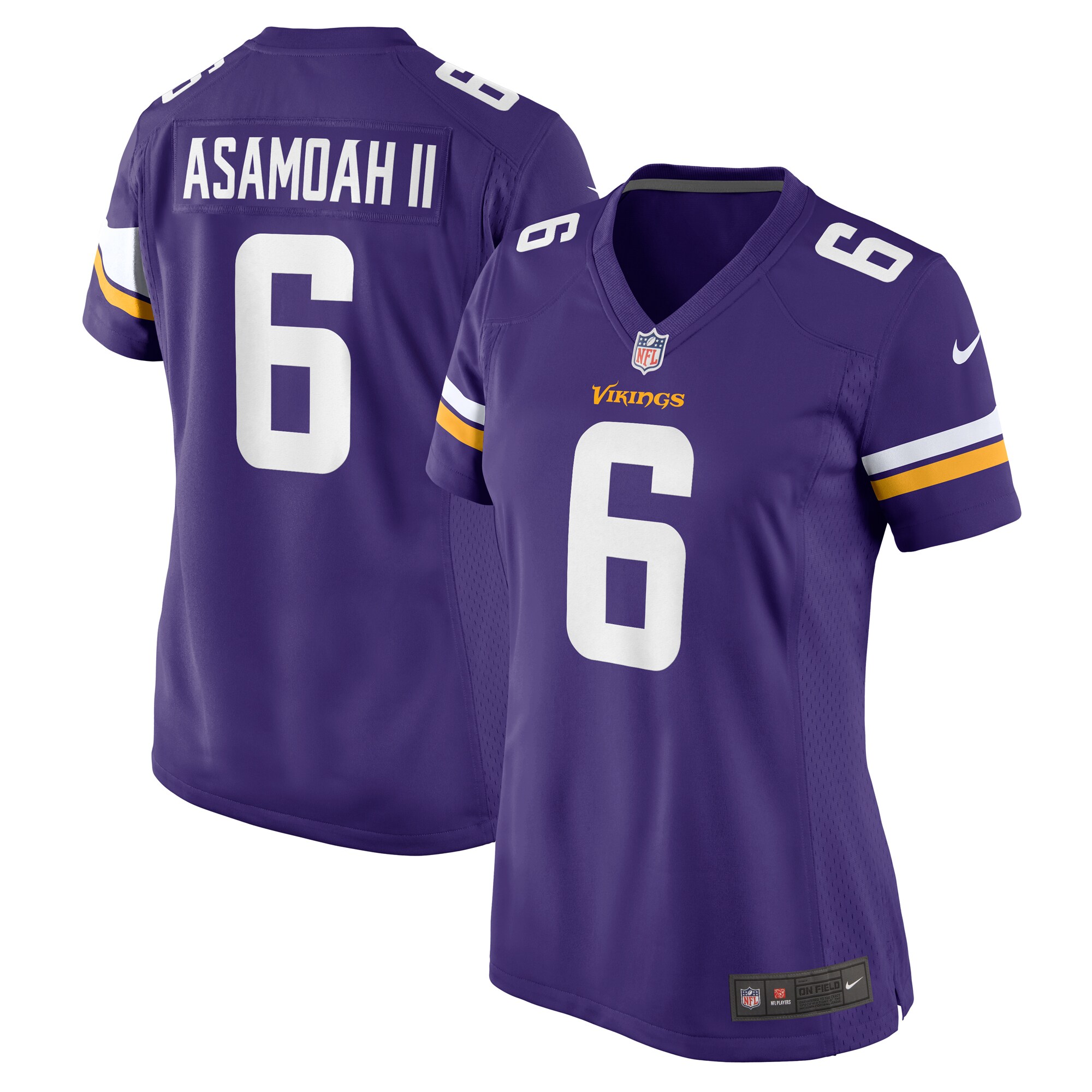 Minnesota Vikings Brian Asamoah II Purple Game NFL Jersey Women's