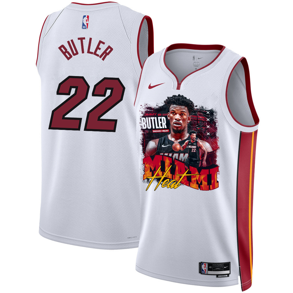 Jimmy Butler 22 Miami Heat Star Performer 2023 Champions Swingman White NBA Jersey Men's
