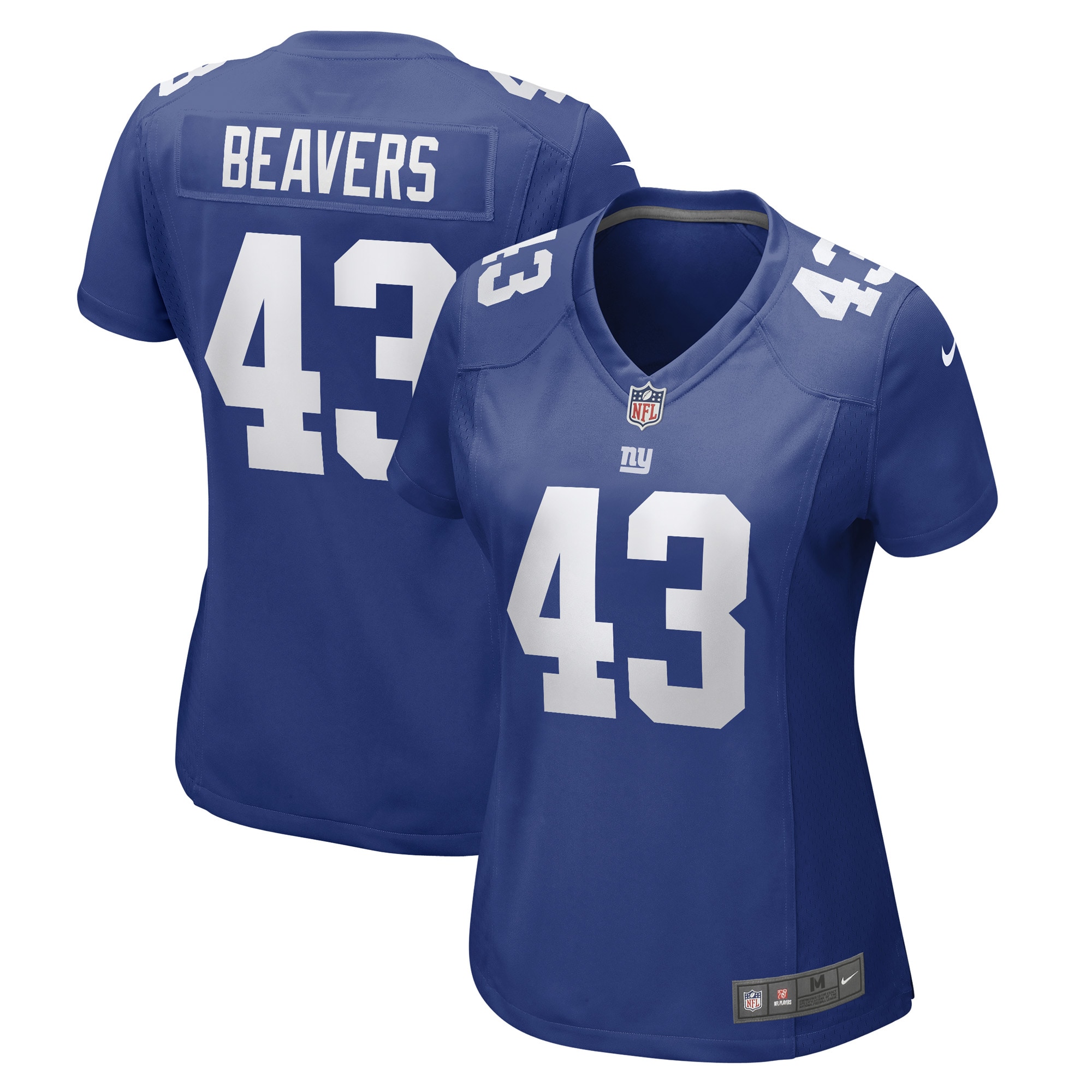 New York Giants Darrian Beavers Royal Game Player NFL Jersey Women's
