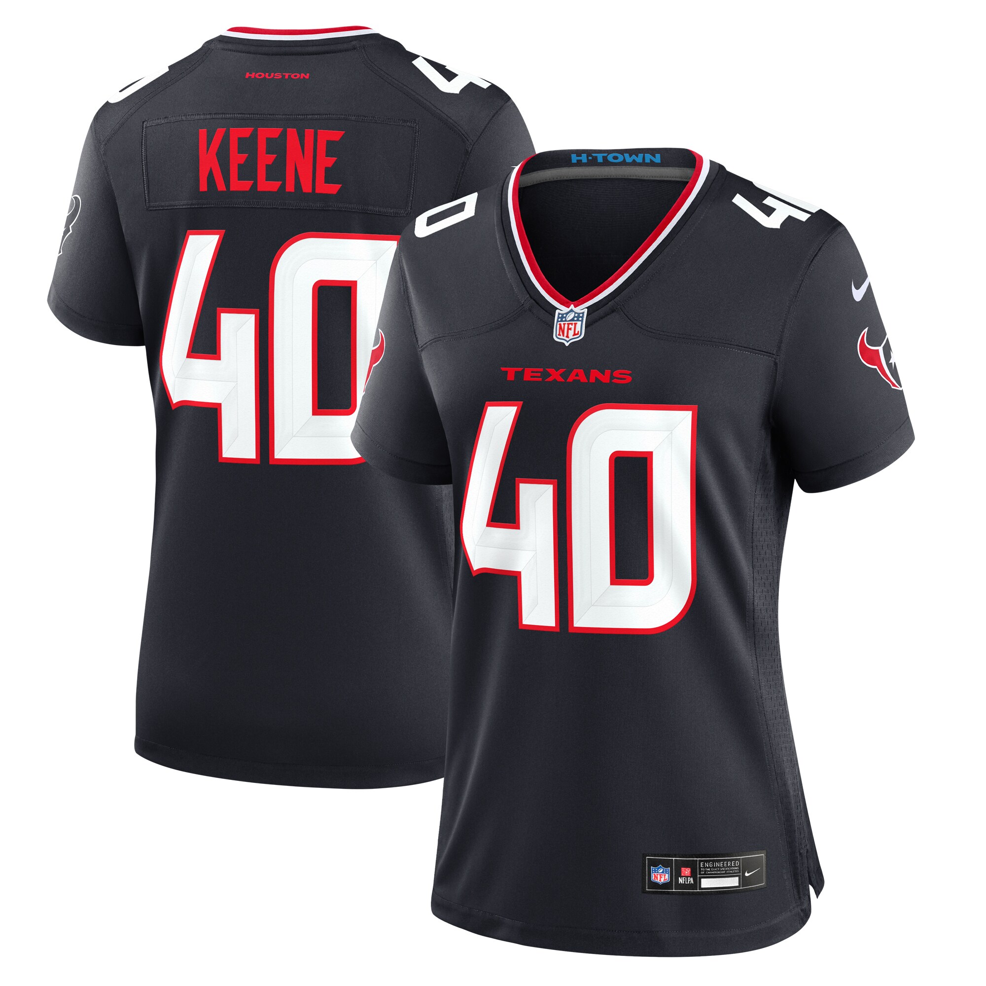 Houston Texans Dalton Keene Navy Team Game NFL Jersey Women's