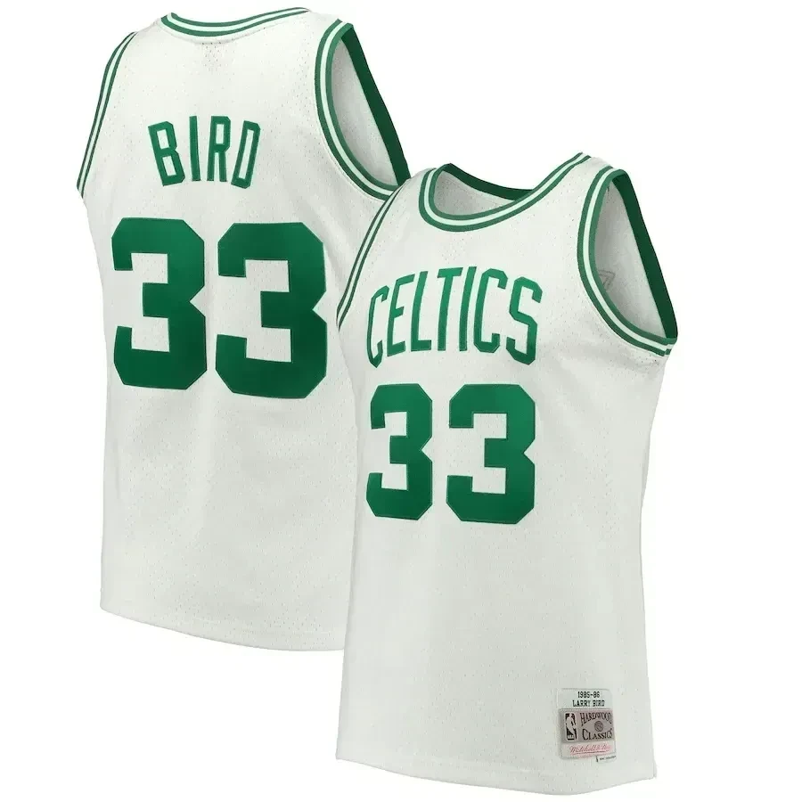 Larry Bird Boston Celtics Mitchell Ness 1985-86 Hardwood Classics Swingman White NBA Jersey Men's