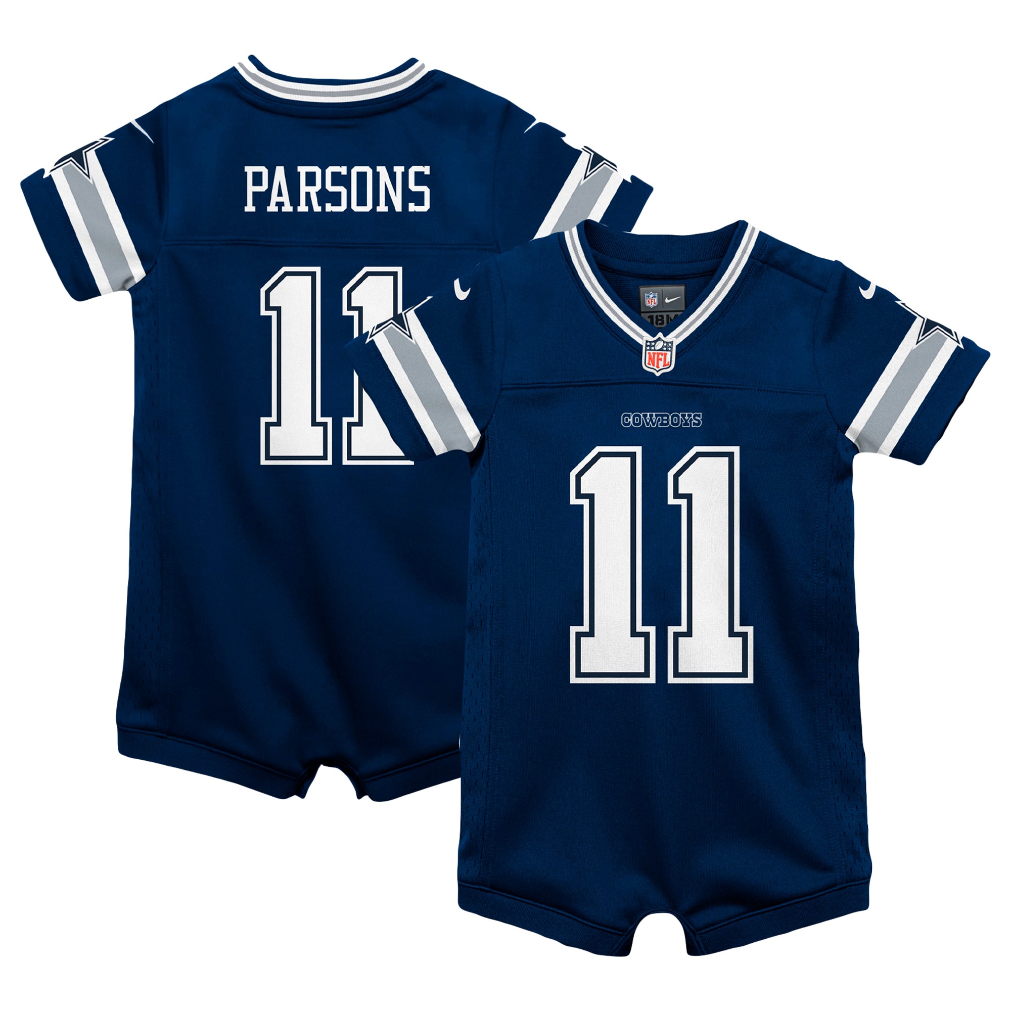 Infant Dallas Cowboys Micah Parsons Navy Game Romper NFL Jersey Men's