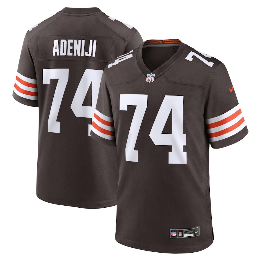 Hakeem Adeniji 74 Cleveland Browns Game Brown NFL Jersey Men's
