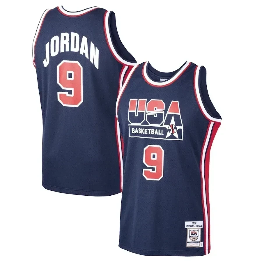 Michael Jordan Usa Mitchell Ness Home 1992 Dream Team Navy NBA Jersey Men's