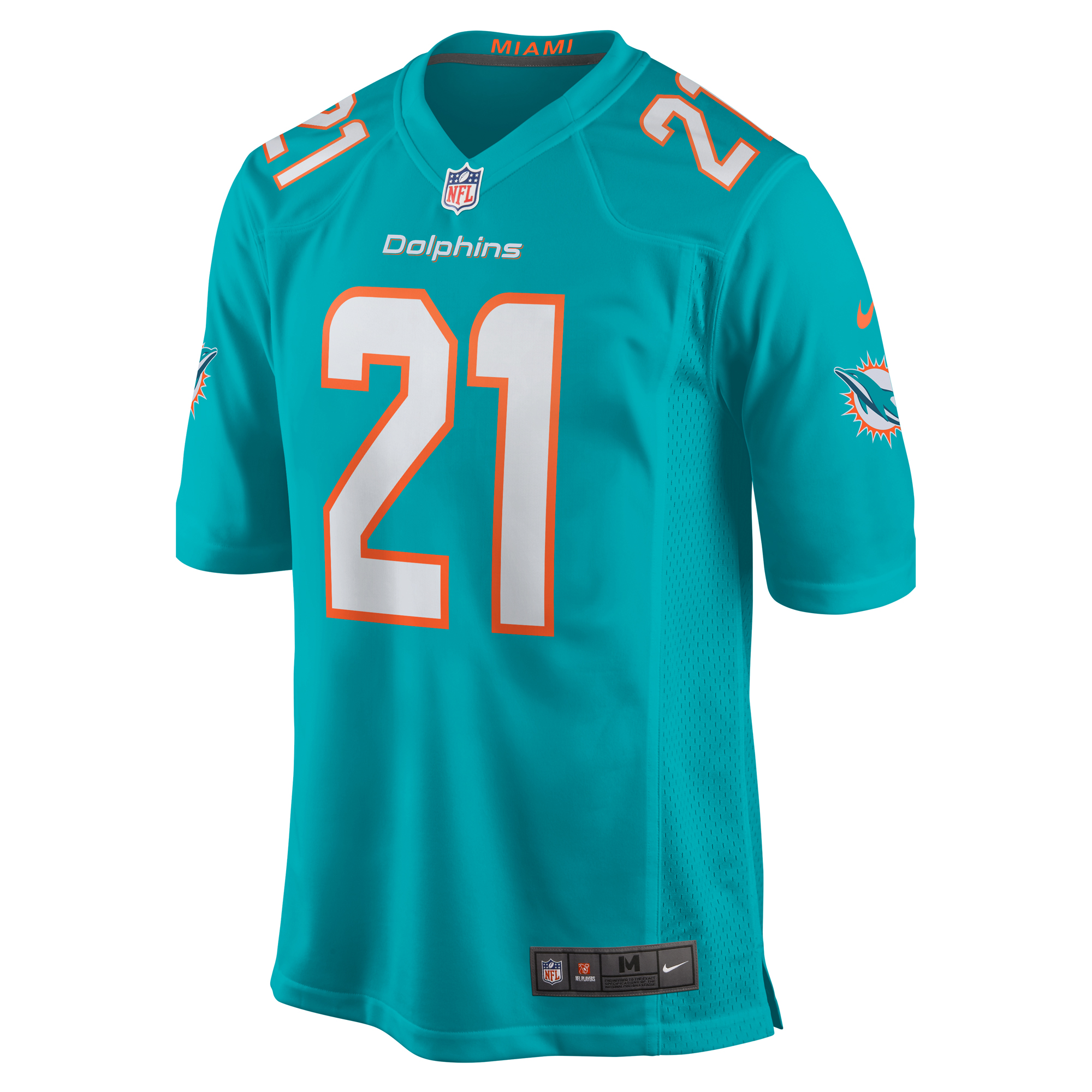 Miami Dolphins Poyer Aqua Game NFL Jersey Men's
