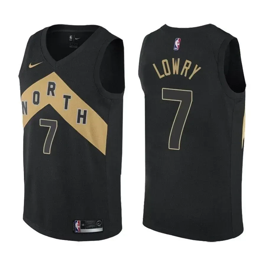 Toronto Raptors 7 Kyle Lowry City Lights Gray Swingman NBA Jersey Men's