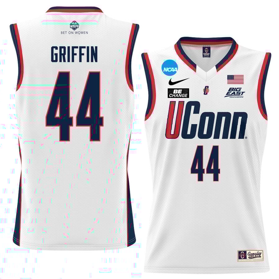 Aubrey Griffin 44 UConn Huskies 2024 White Unisex NCAA Jersey Unisex