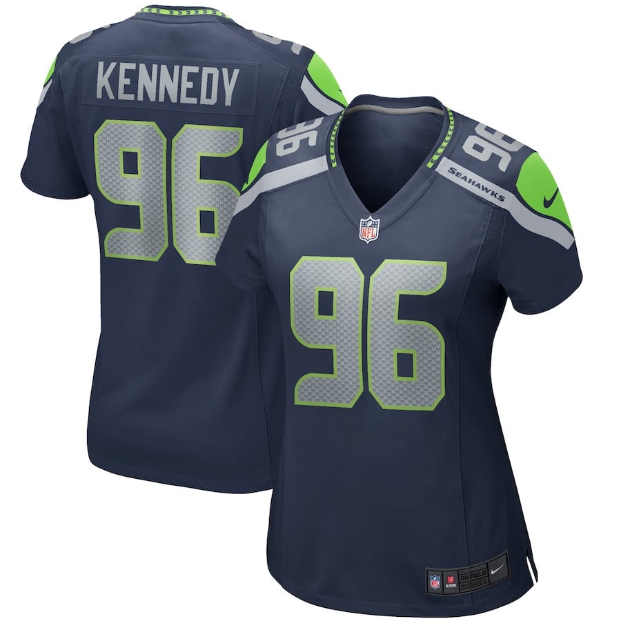 Cortez Kennedy 96 Seattle Seahawks Game Retired College Navy NFL Jersey Women's