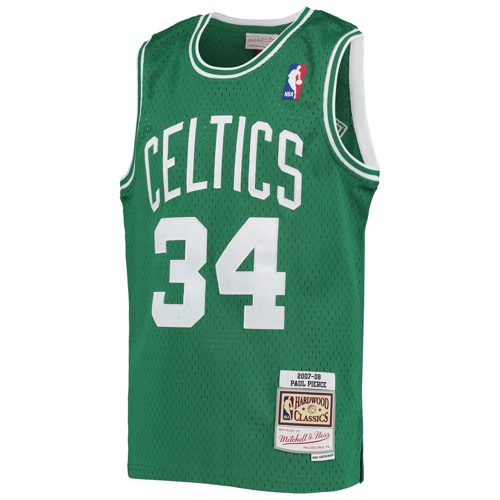 Paul Pierce Boston Celtics Mitchell&Nes 2007-08 Hardwood Classics Swingman ??Kelly Green NBA Jersey Youth