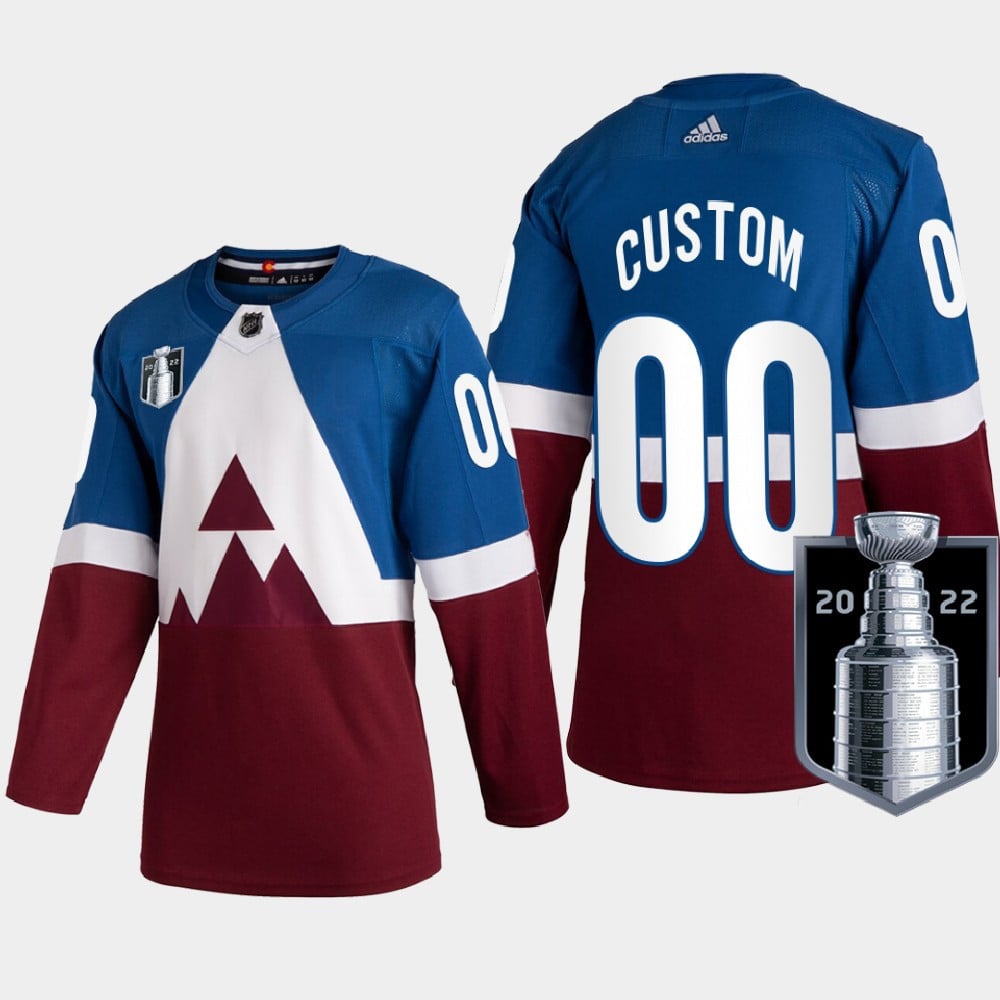 Colorado Avalanche Custom 00 2022 Western Champs Burgundy Stadium Series NHL Jersey Men's