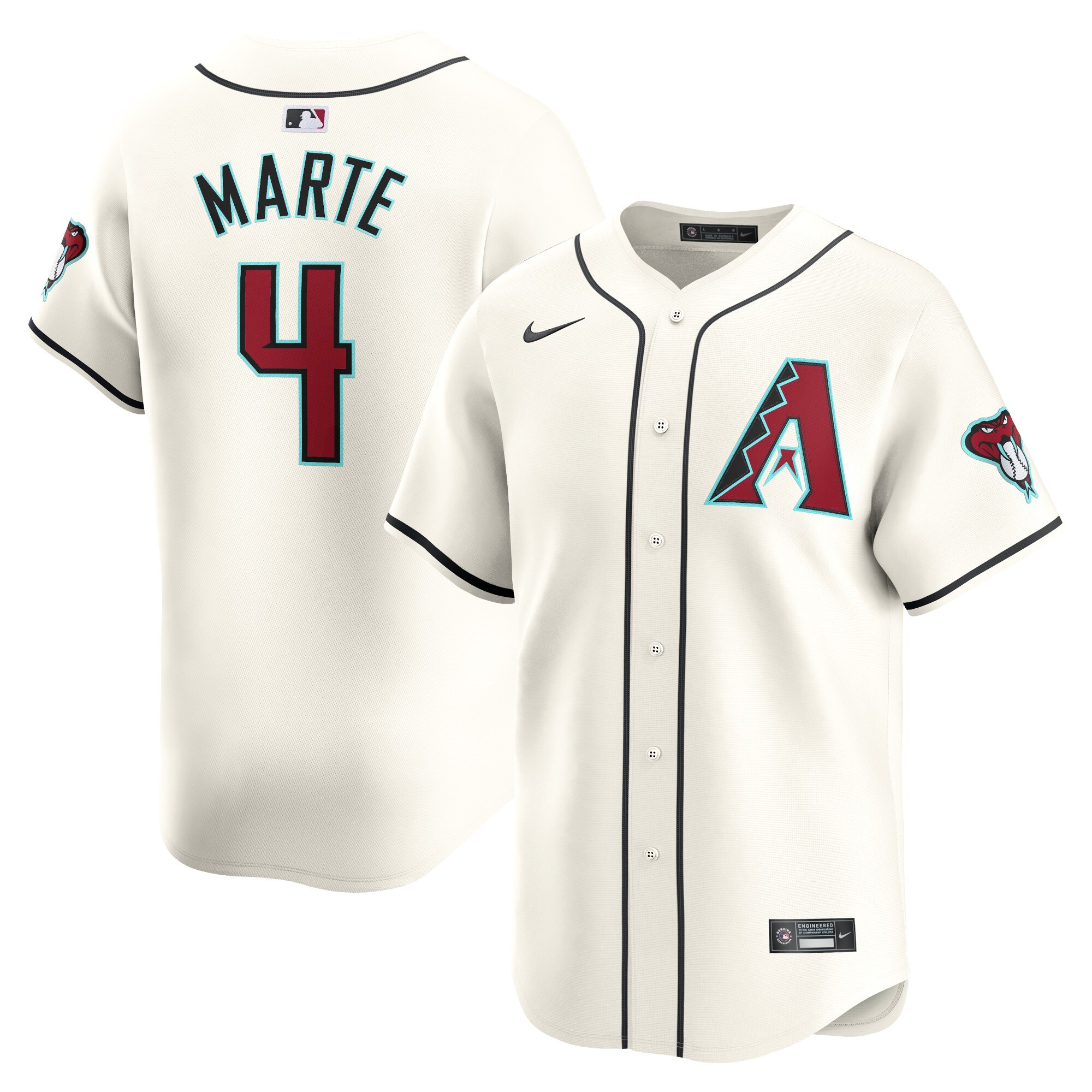 Arizona Diamondbacks Ketel Marte White Home Limited Player MLB Jersey Men's