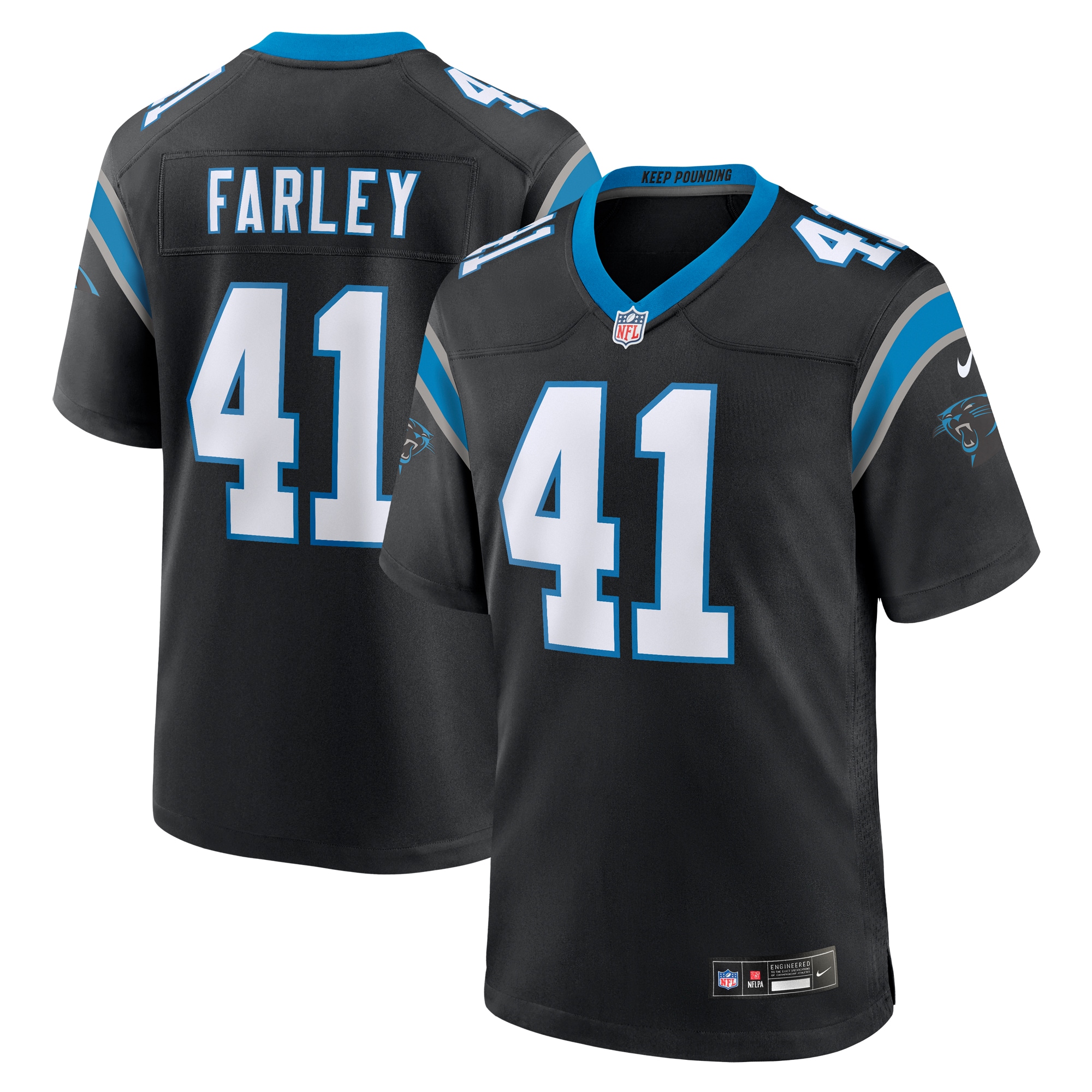 Carolina Panthers Matthias Farley Black Game NFL Jersey Men's