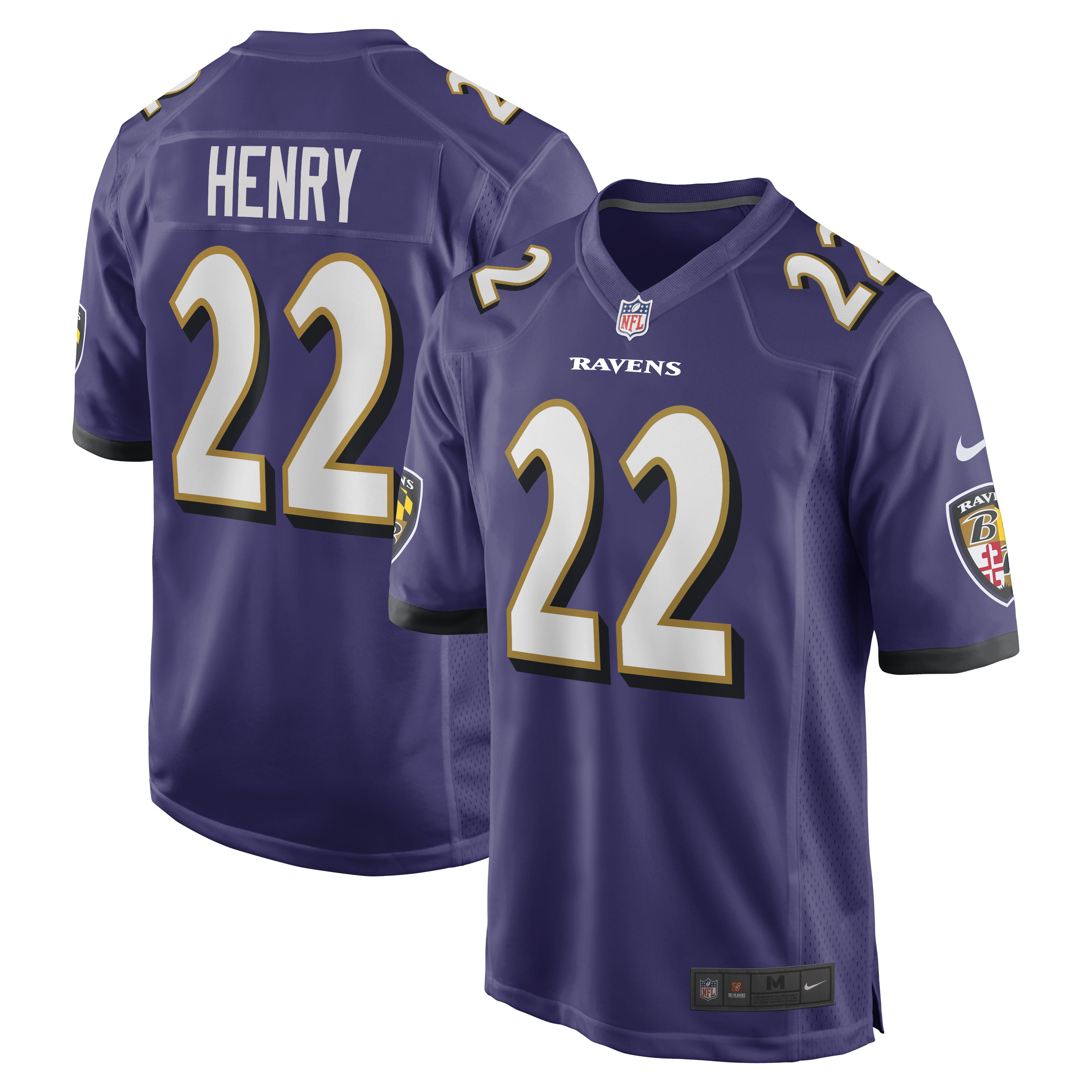 Baltimore Ravens Derrick Henry Purple Game Player NFL Jersey Men's