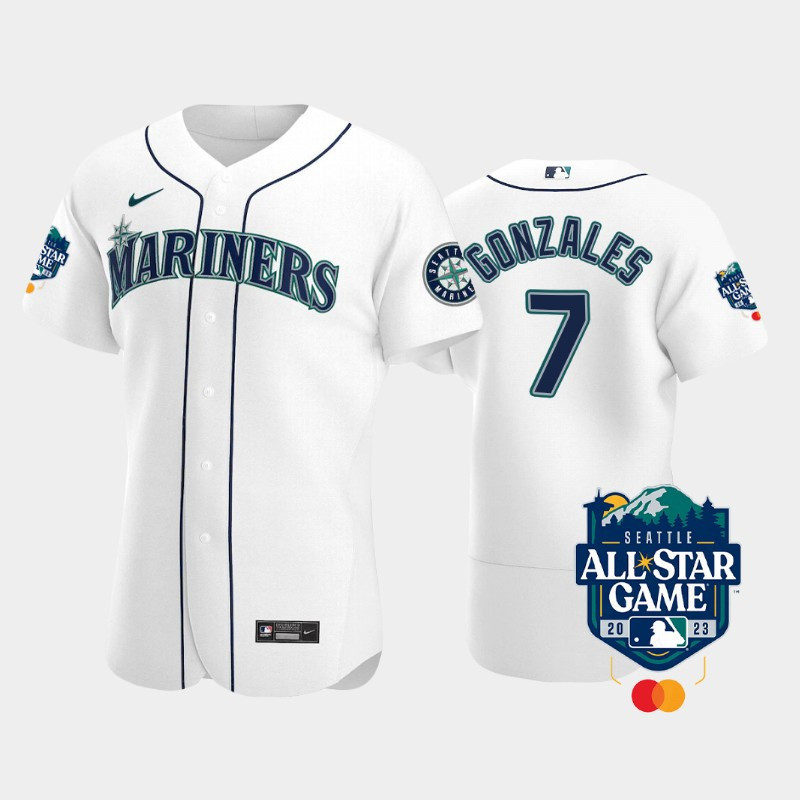 2023 All Star Game Seattle Mariners 7 Marco Gonzales White MLB Jersey Men's