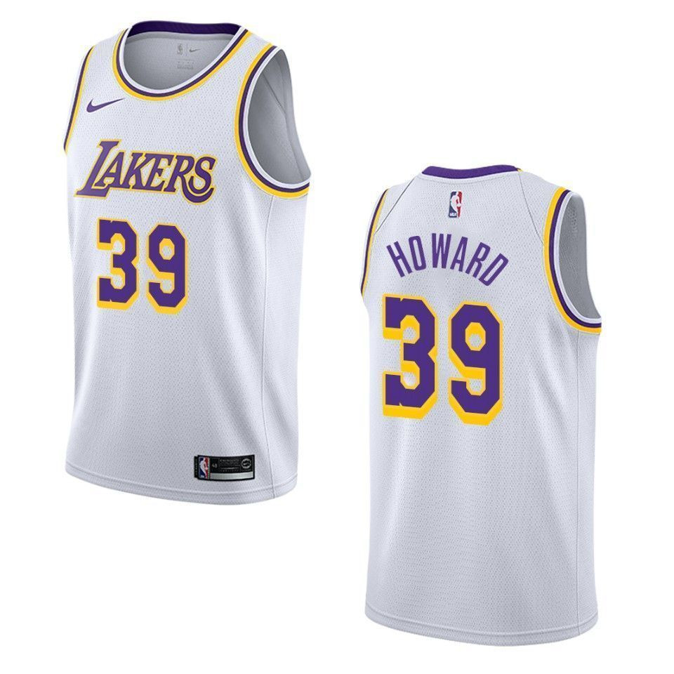 Los Angeles Lakers 39 Dwight Howard Association Swingman White NBA Jersey Men's