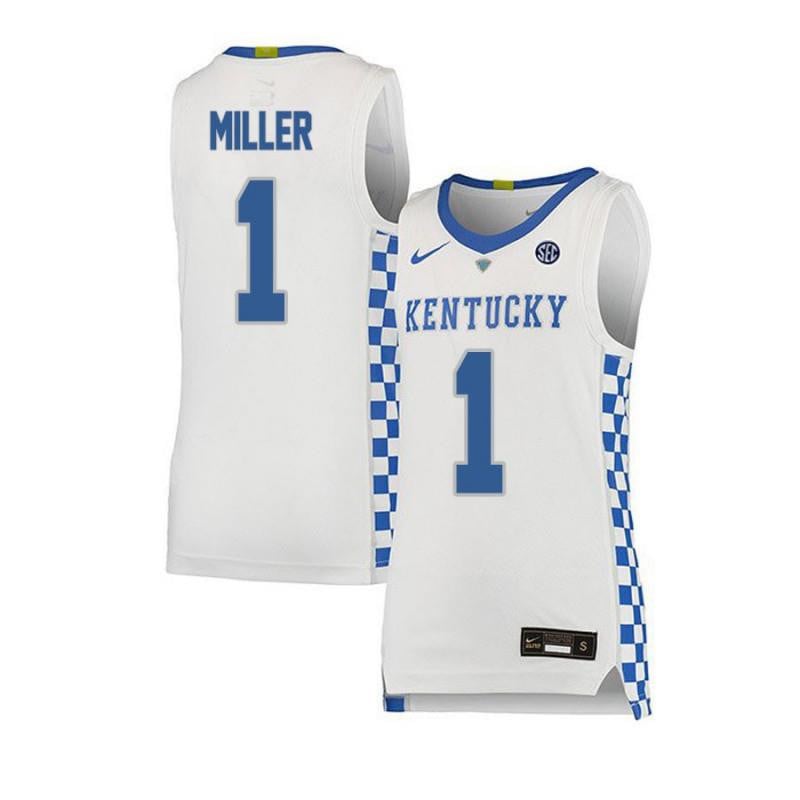 1 Darius Mille White Elite Kentucky Wildcats NCAA Jersey Men's