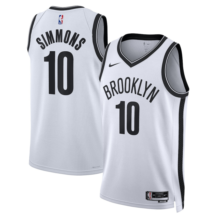 Ben Simmons 10 Brooklyn Nets Unisex Swingman Association Editio White NBA Jersey Unisex