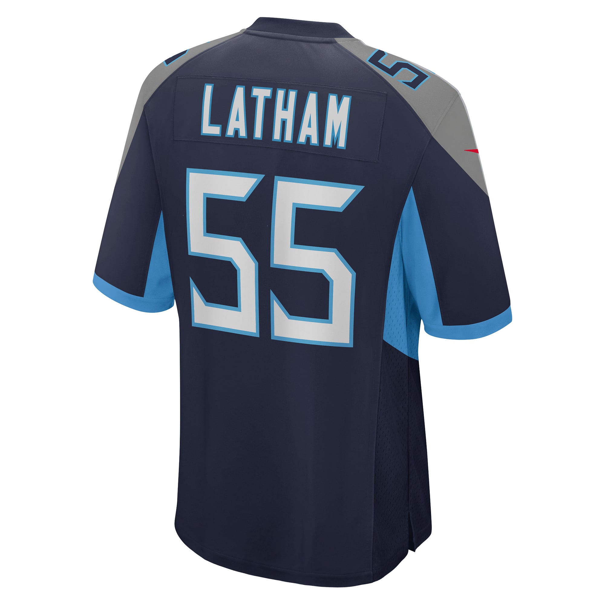 Tennessee Titans JC Latham Navy Player Game NFL Jersey Men's