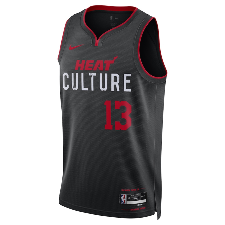 Bam Adebayo 13 Miami Heat 2023/24 Swingman City Editio Unisex Black NBA Jersey Unisex