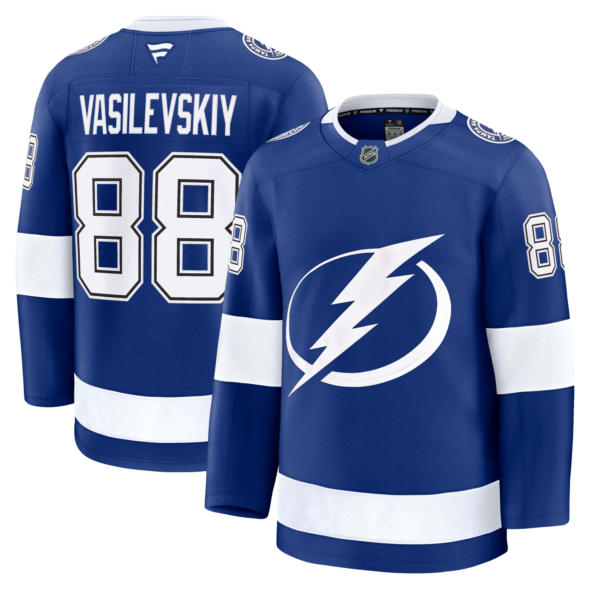 Tampa Bay Lightning Andrei Vasilevskiy Blue Home Premium NHL Jersey Men's
