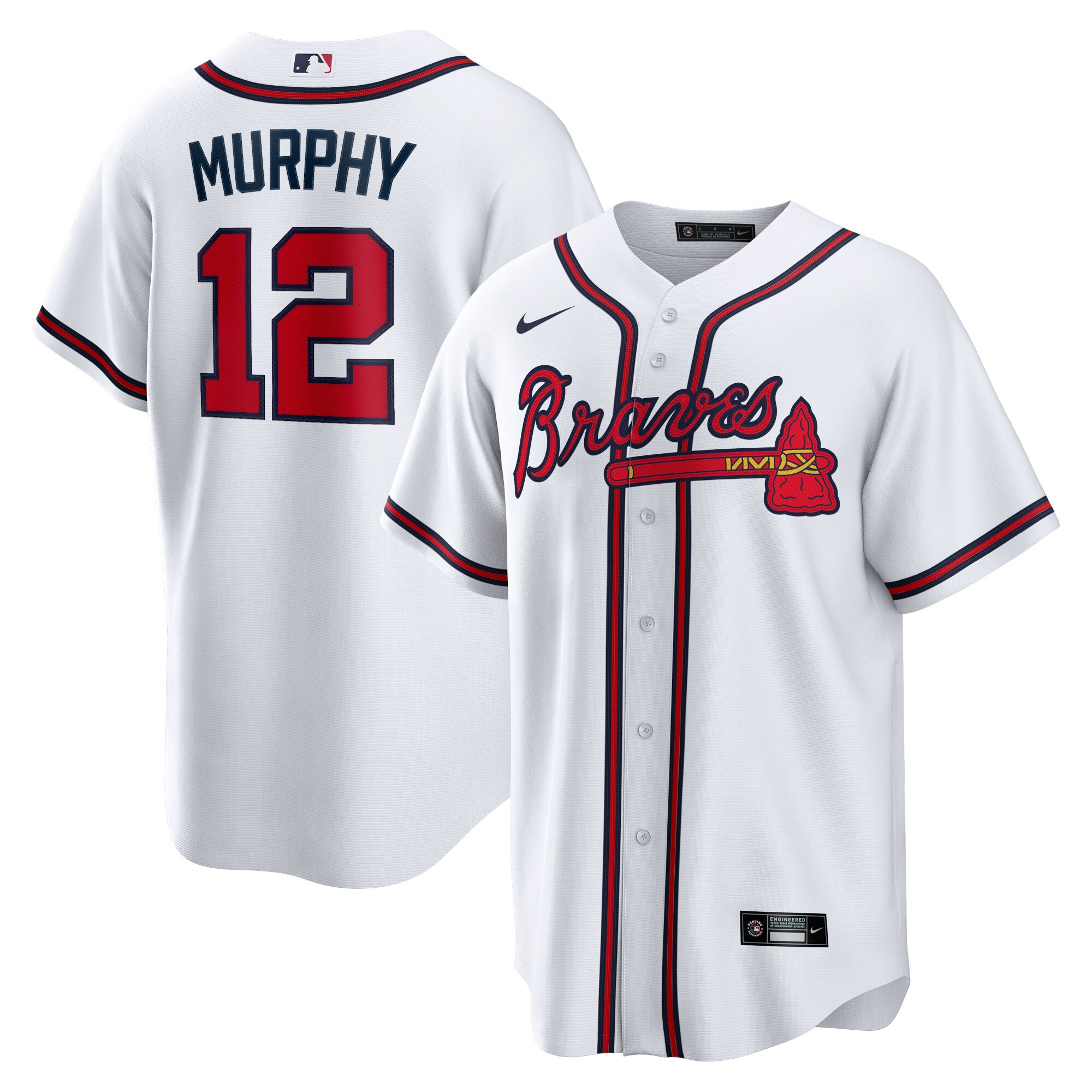Atlanta Braves Sean Murphy White Player MLB Jersey Men's